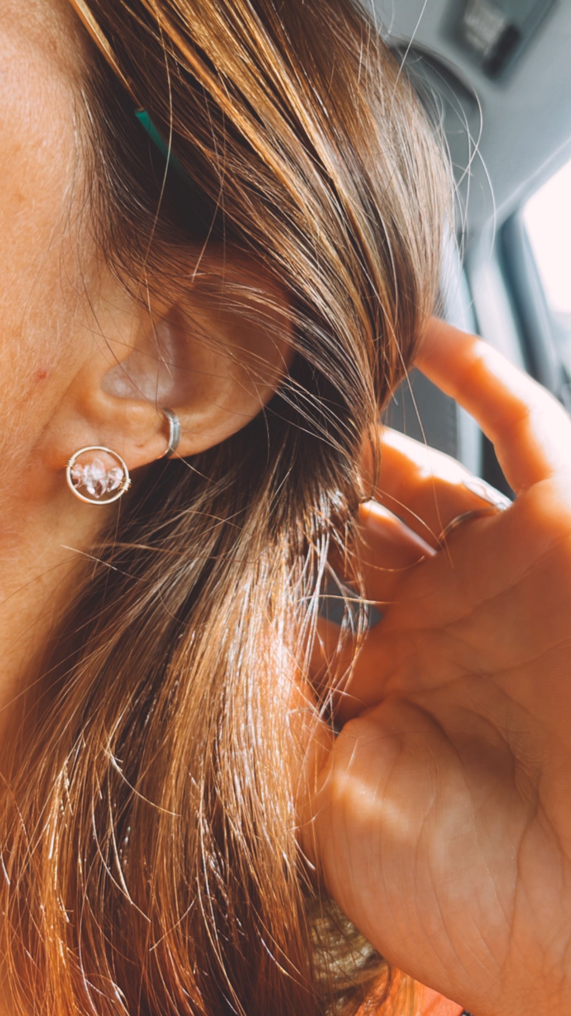 Small Herkimer Hoop Studs RTS