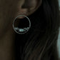 herkimer X pearl sterling hoops