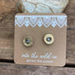 Recycled 9mm Gemstone Stud Earrings