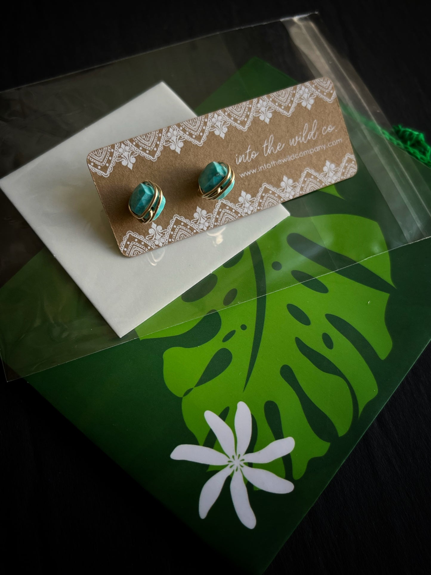 Square Turquoise Studs