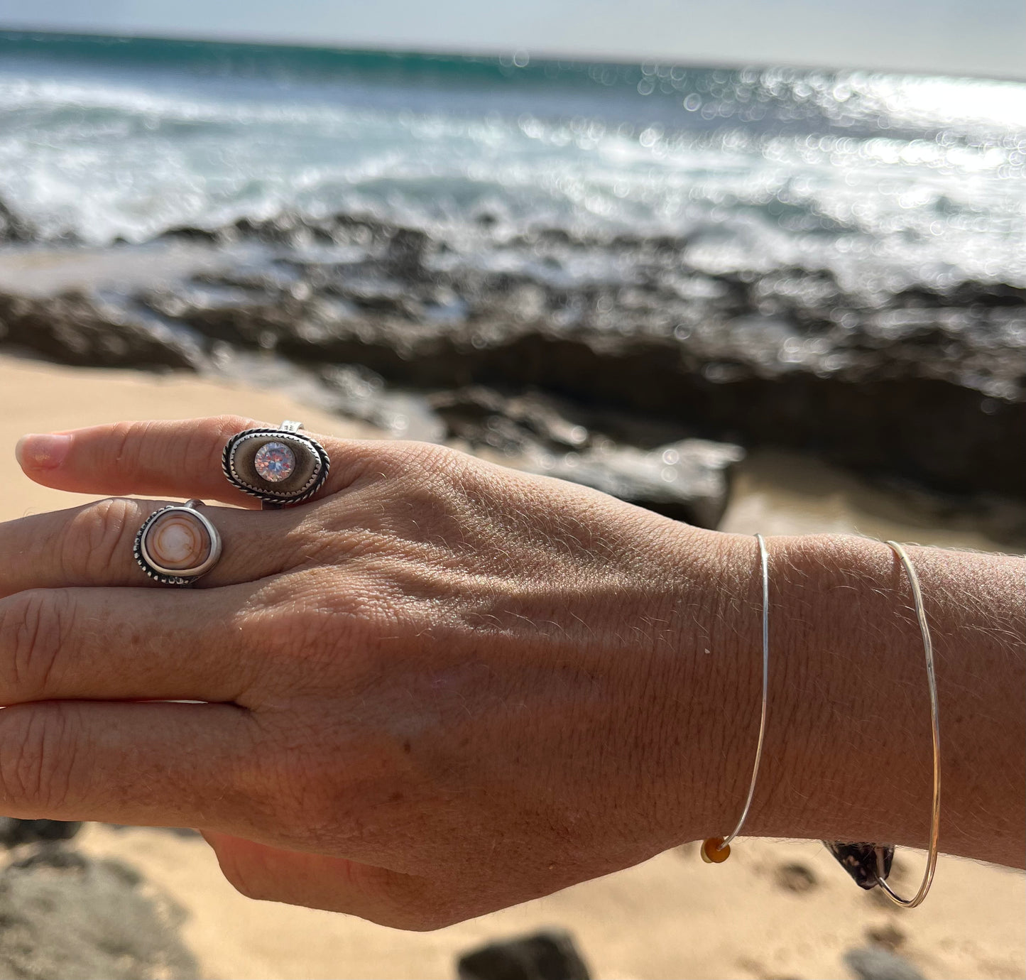 Cinnamon Puka Shell Ring RTS