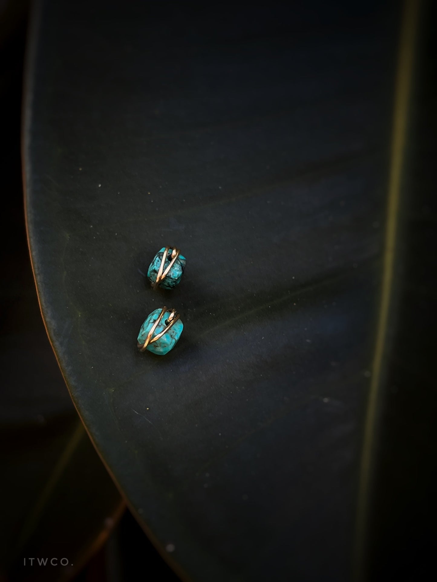 Square Turquoise Studs