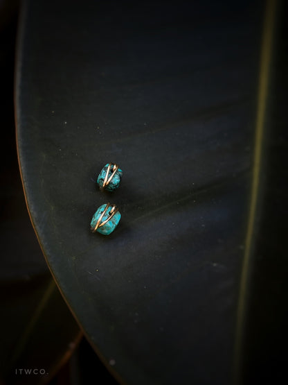 Square Turquoise Studs