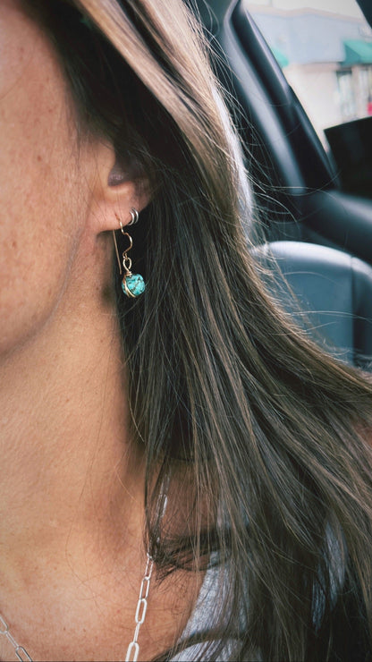 Turquoise Heart Earrings *rts