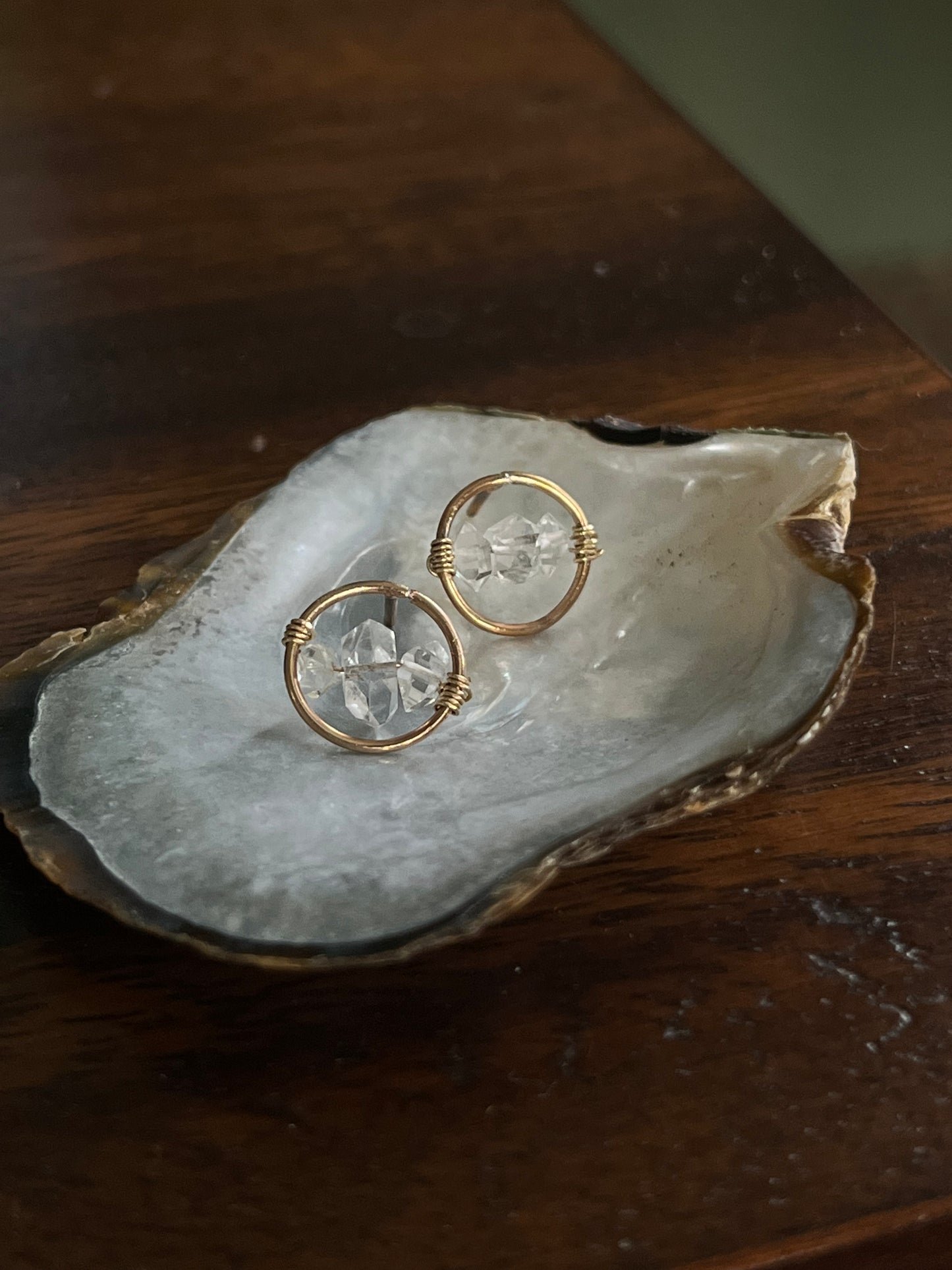 Small Herkimer Hoop Studs RTS