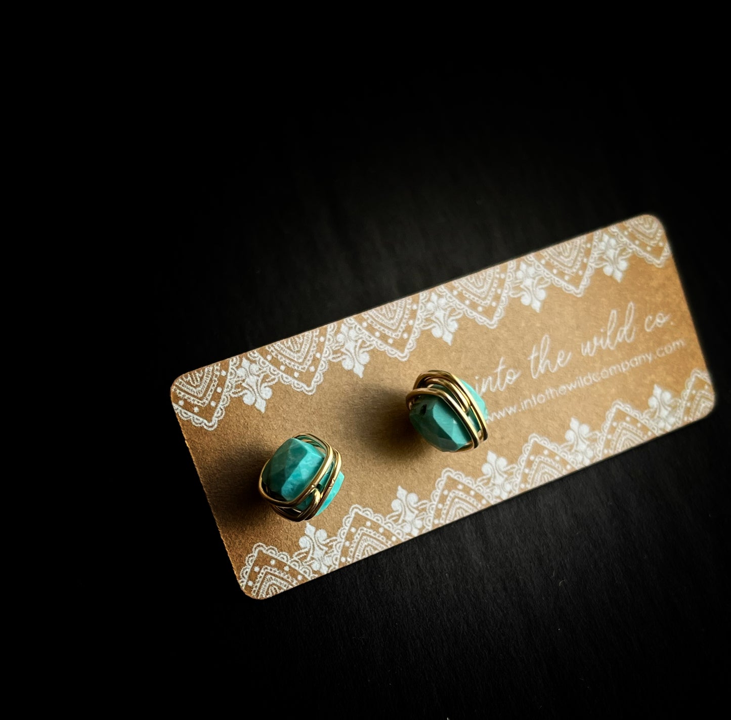 Square Turquoise Studs