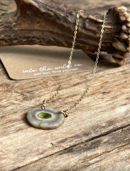 Signature Birthstone Inlaid Antler Necklace 2