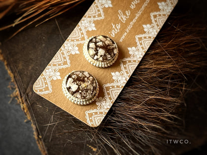 Custom Hair + Gemstone Stud Earrings