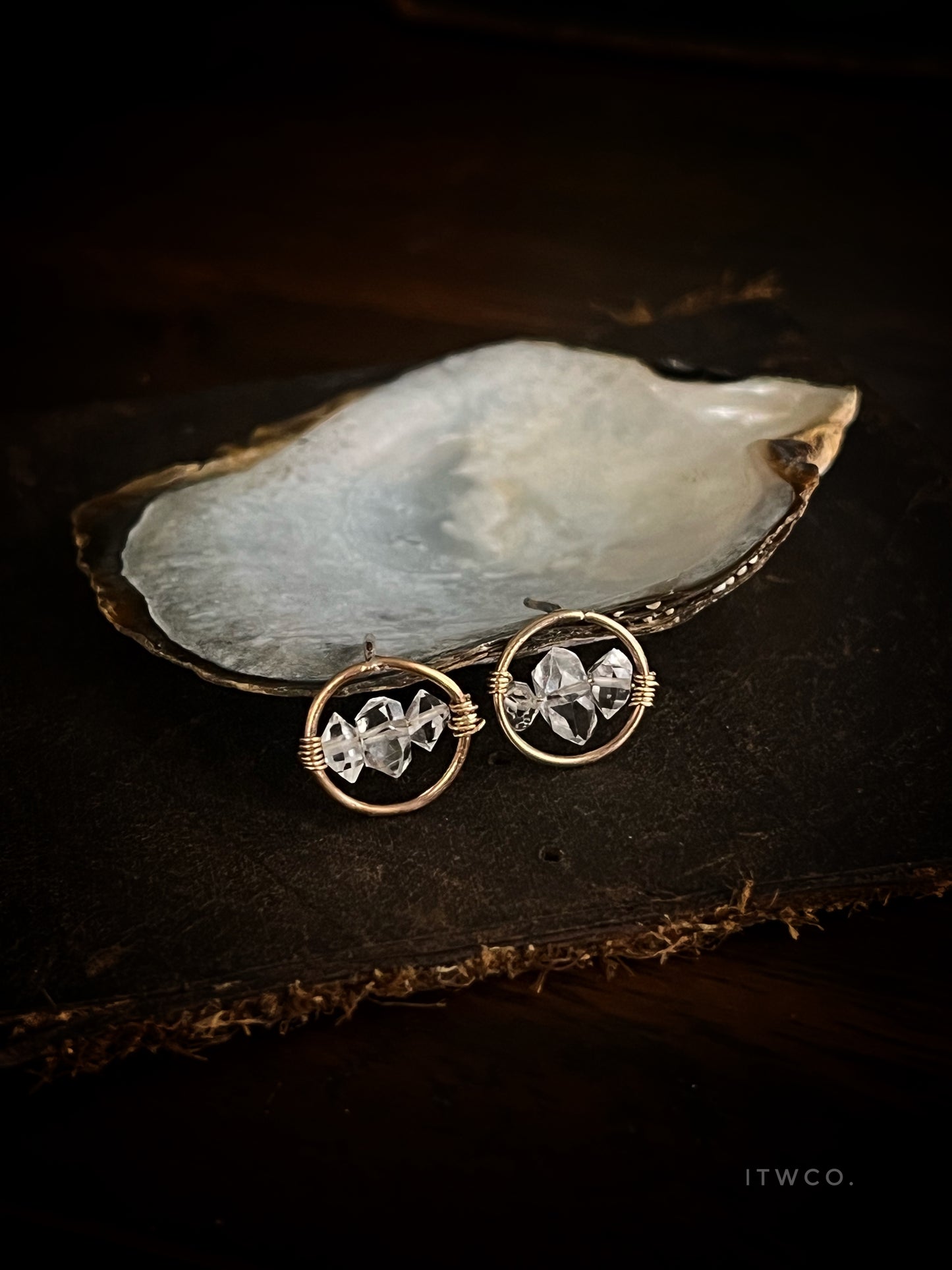 Small Herkimer Hoop Studs RTS