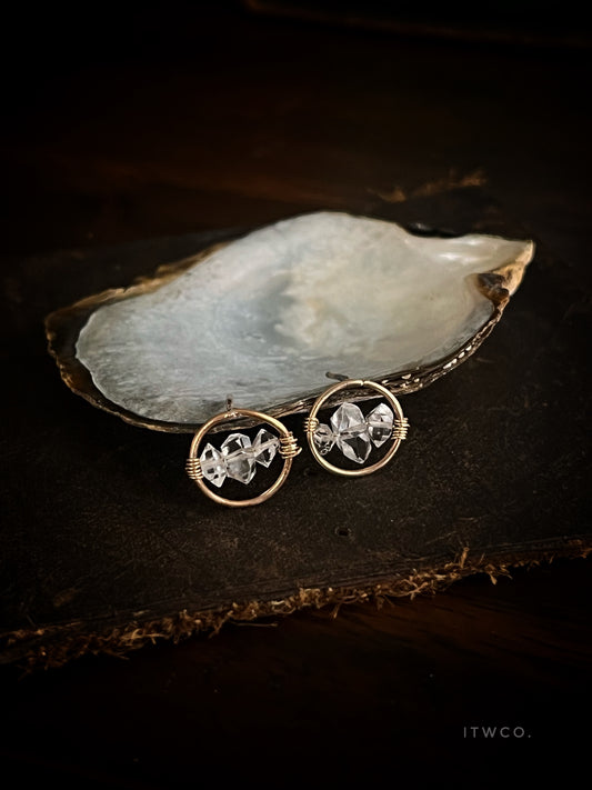 Small Herkimer Hoop Studs RTS