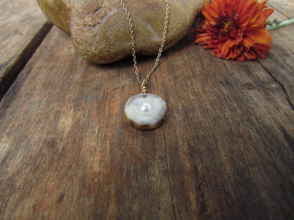Signature Pearl Inlaid Antler Necklace MTO