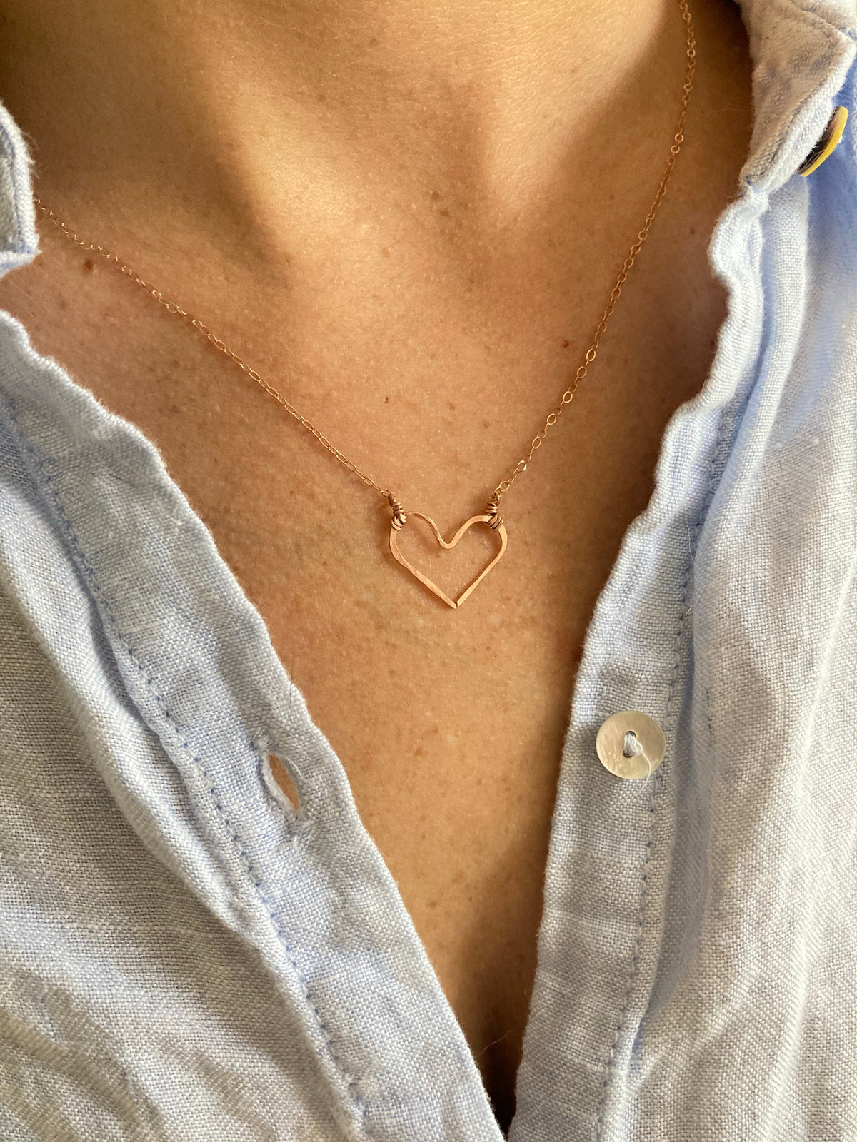 Hammered Heart Necklace