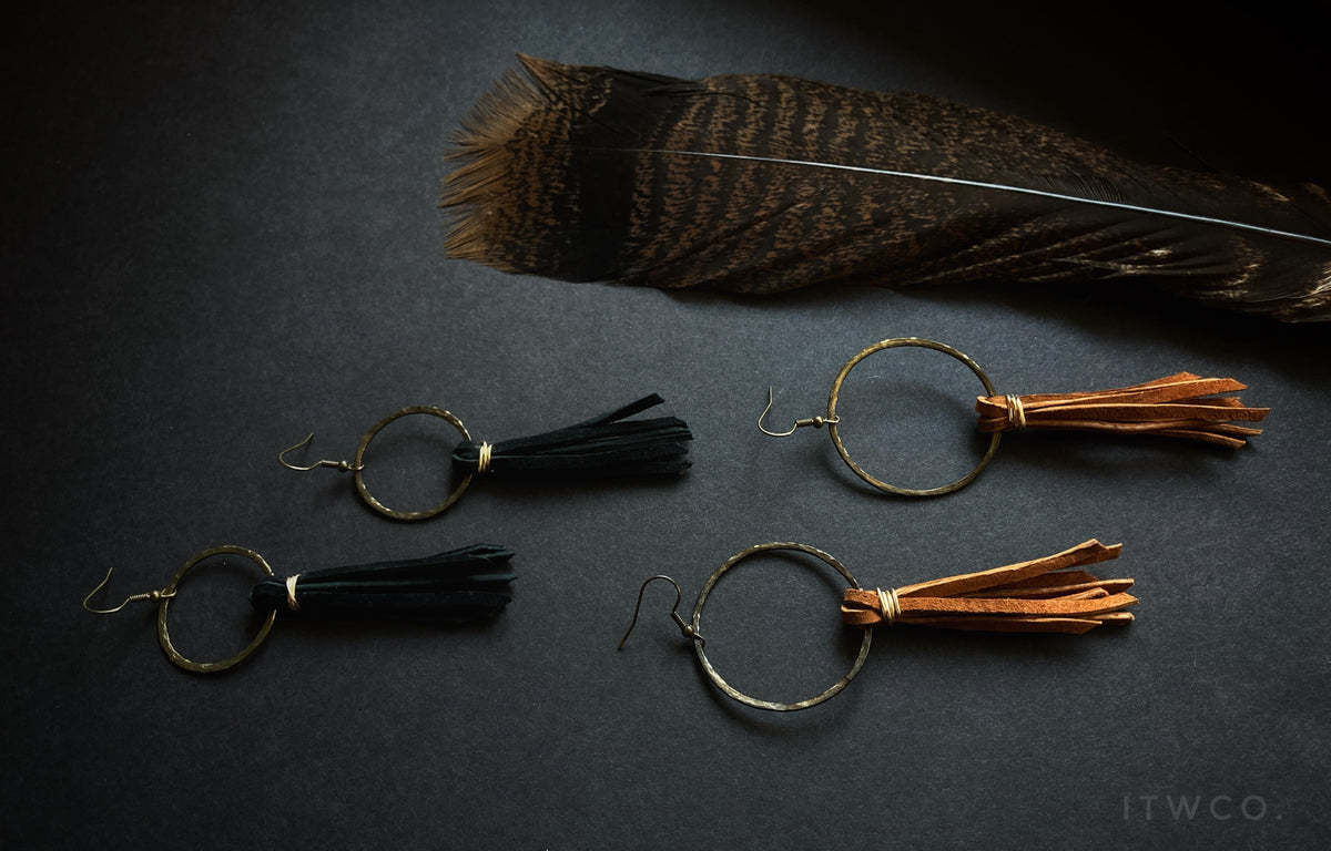 The Chiliad Leather Earrings