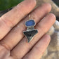 Shark tooth x sea glass pendant