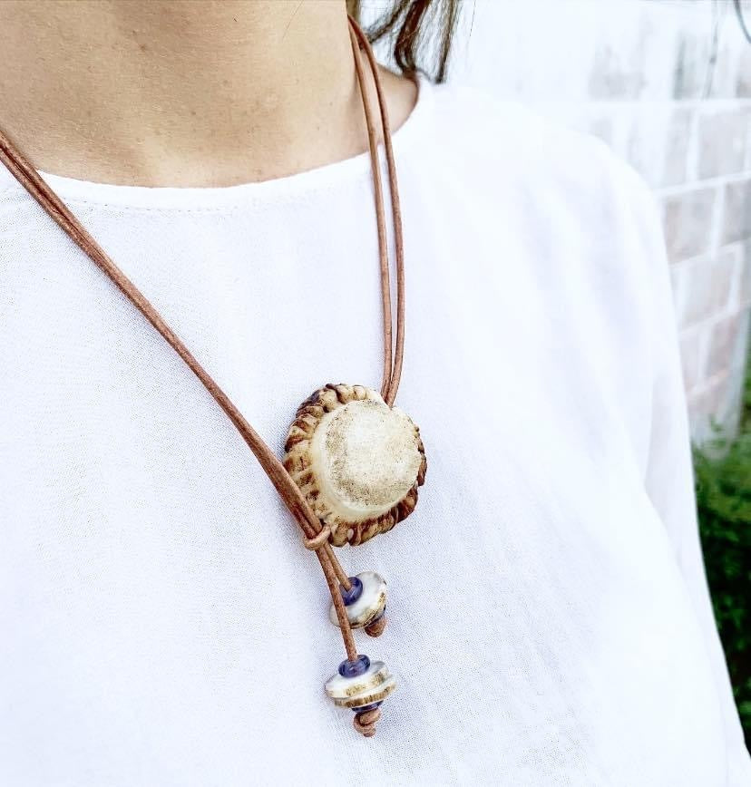 Whitetail Burr Lariat/Bolo Tie Necklace | Custom