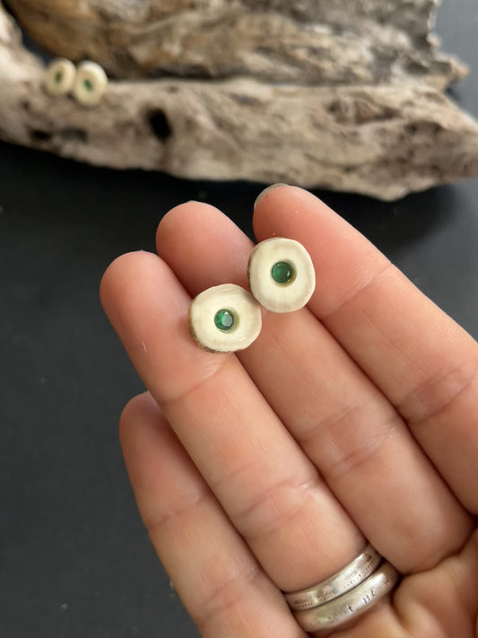 Signature Birthstone Inlaid Antler Studs