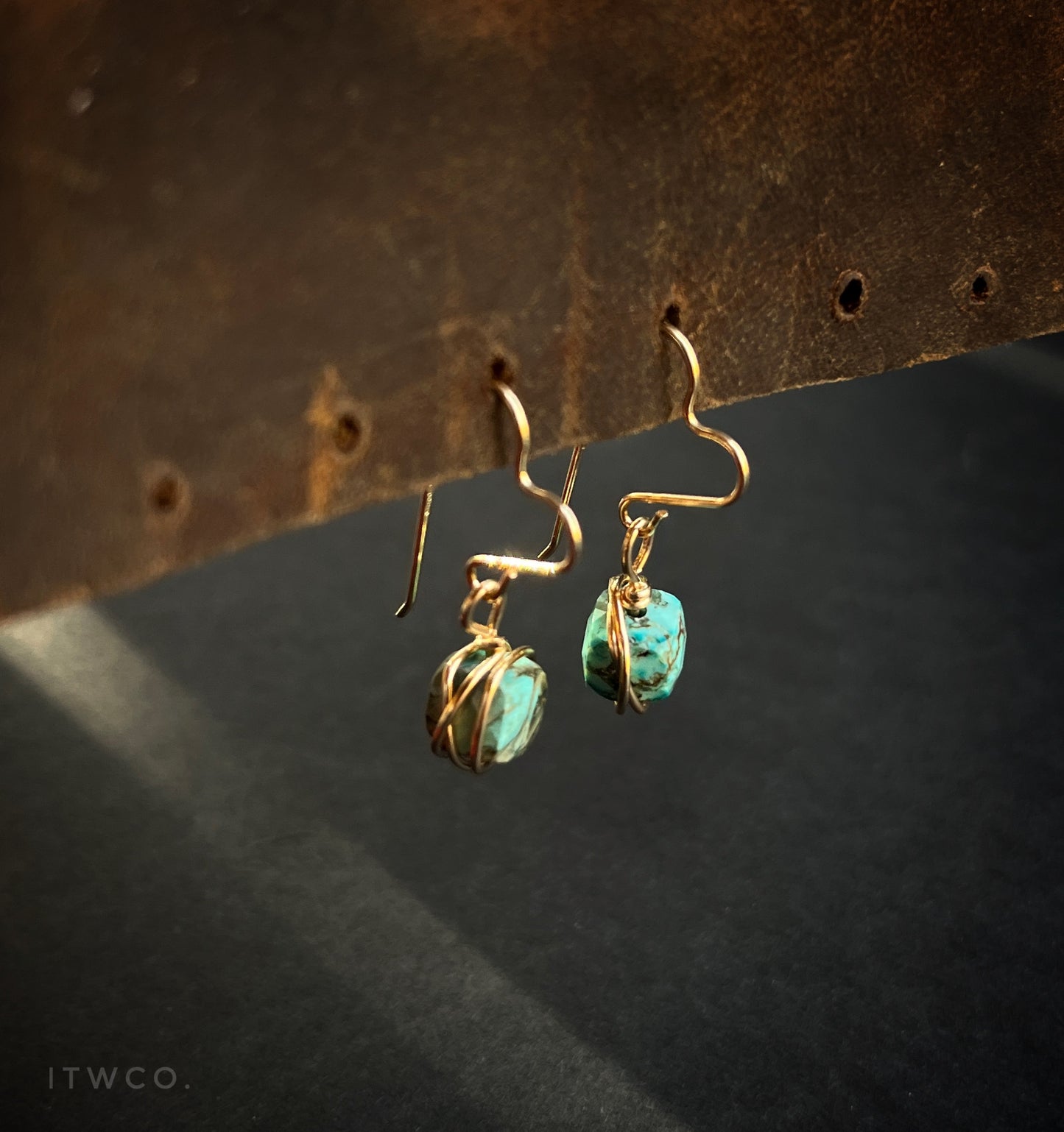 Turquoise Heart Earrings *rts