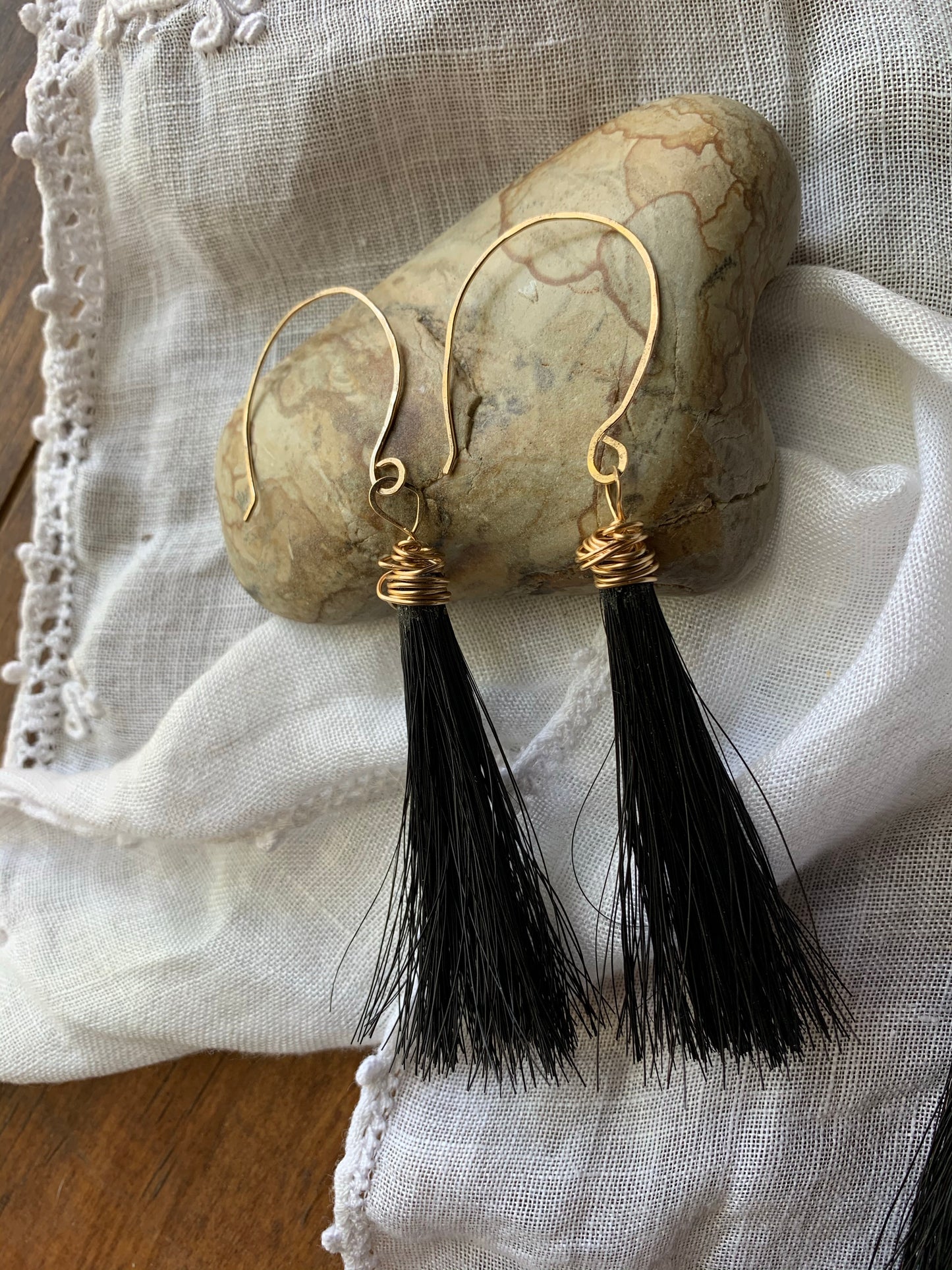 Horsehair Tassel Earrings