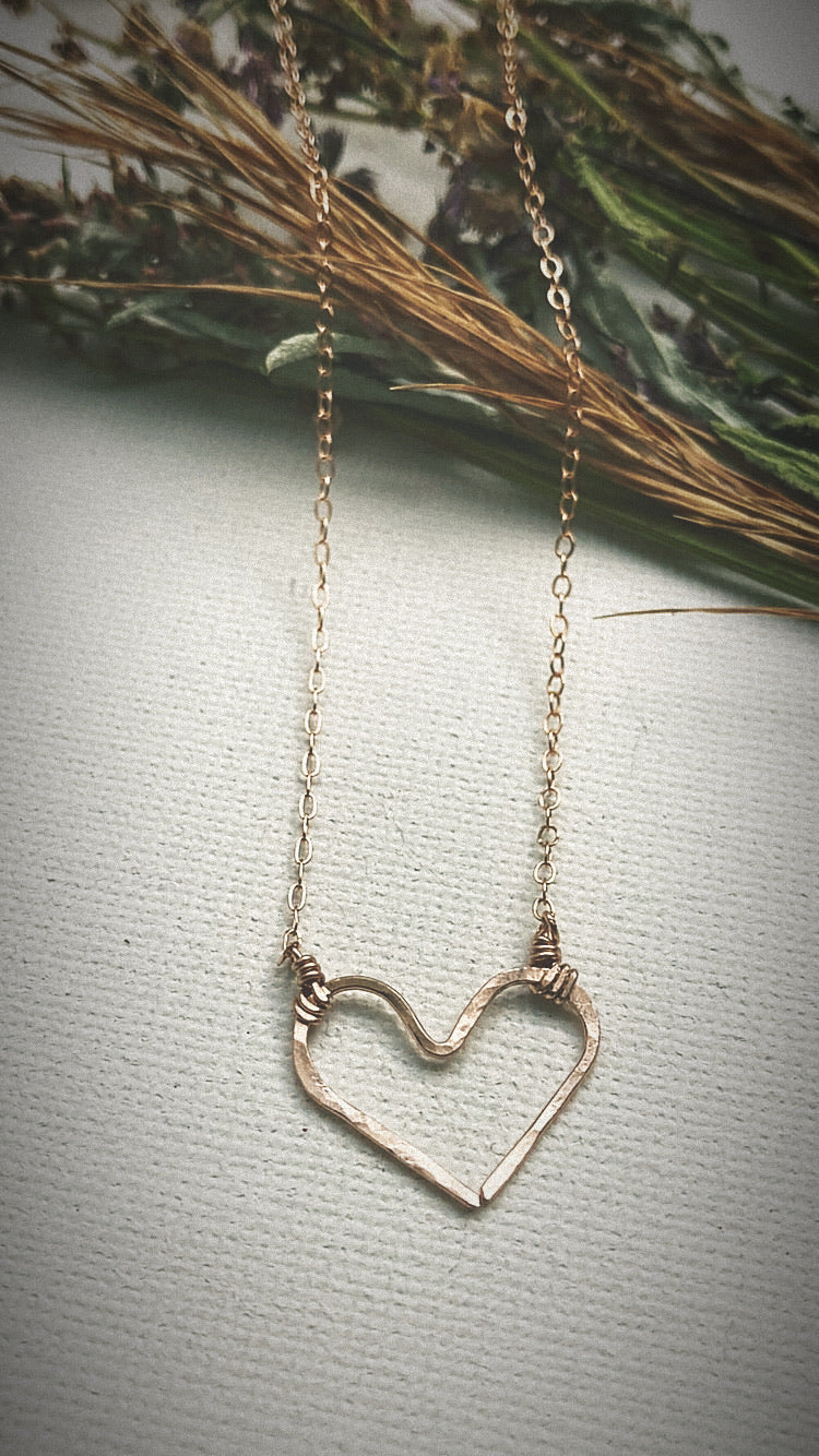 Hammered Heart Necklace