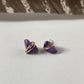 Natural Raw Amethyst Stud Earrings ♢ rts