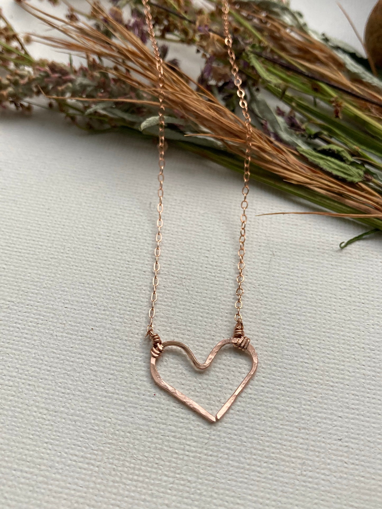 Hammered Heart Necklace