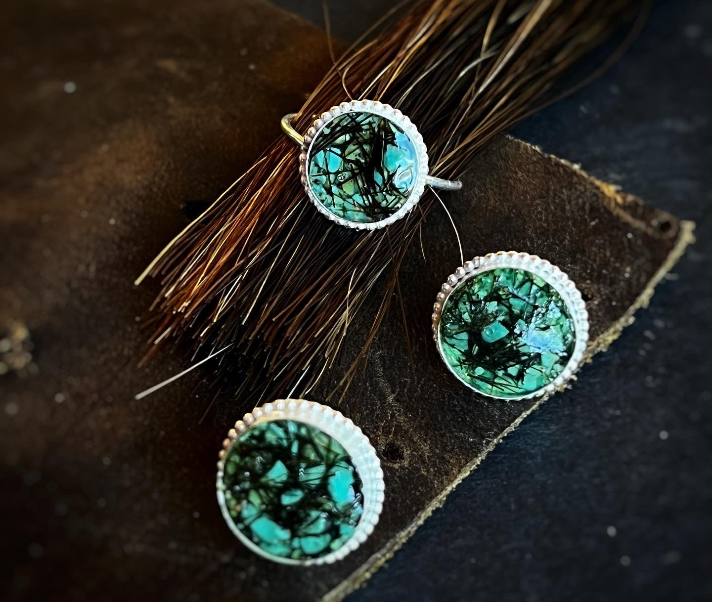 Custom Gemstone + Hair Tribute Earrings