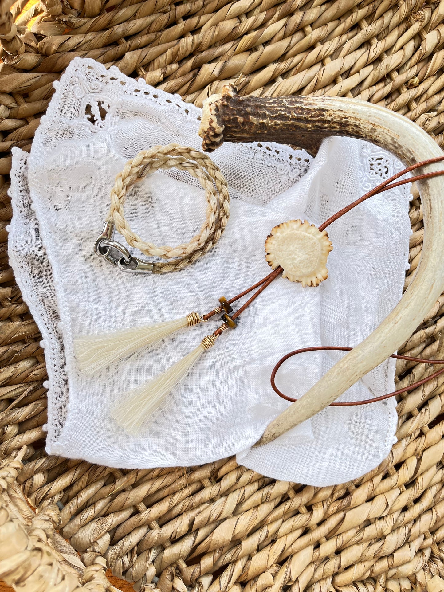 The Barn Jack Mini Double Wrap Horsehair Bracelet