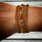 Amber + Herkimer Leather Wrap Bracelet MTO