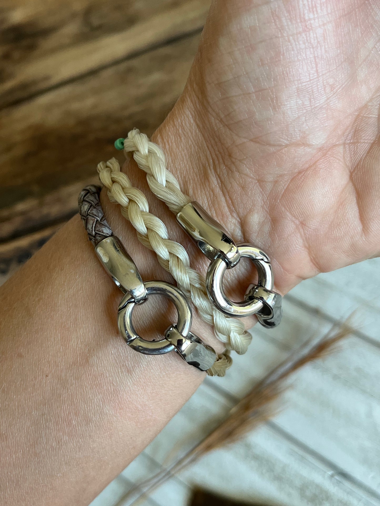 The Barn Jack Mini Double Wrap Horsehair Bracelet