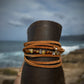 Amber + Herkimer Leather Wrap Bracelet MTO