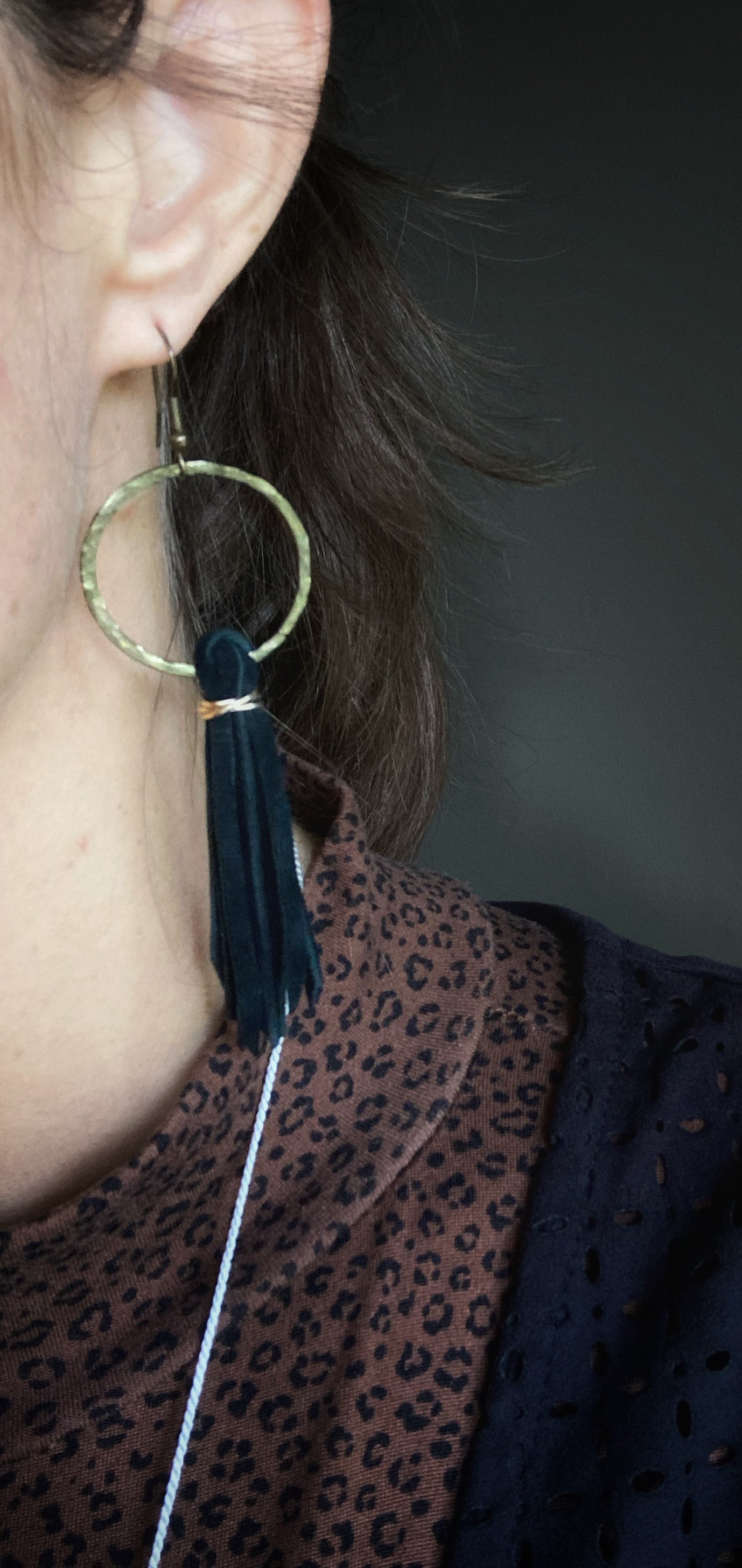 The Chiliad Leather Earrings