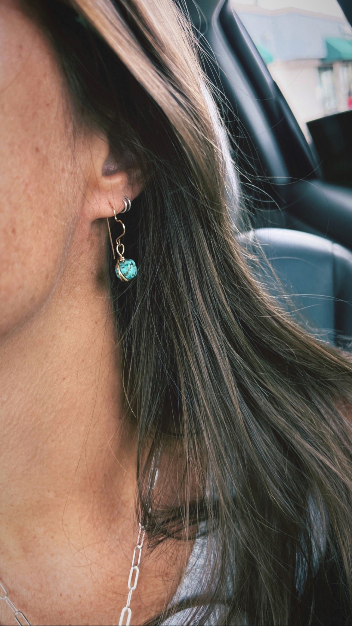 Turquoise Heart Earrings *rts