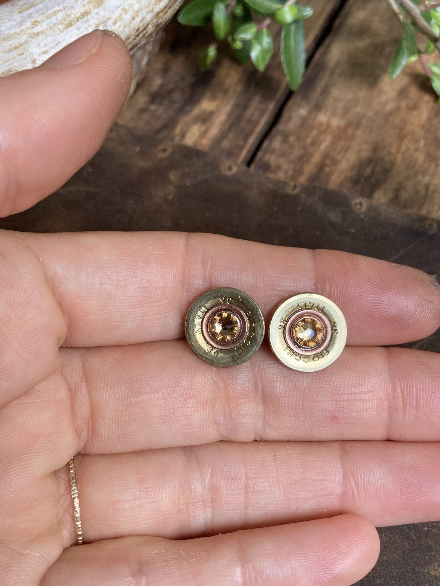 Recycled .410 Shotgun Shell + Birthstone Cuff Links