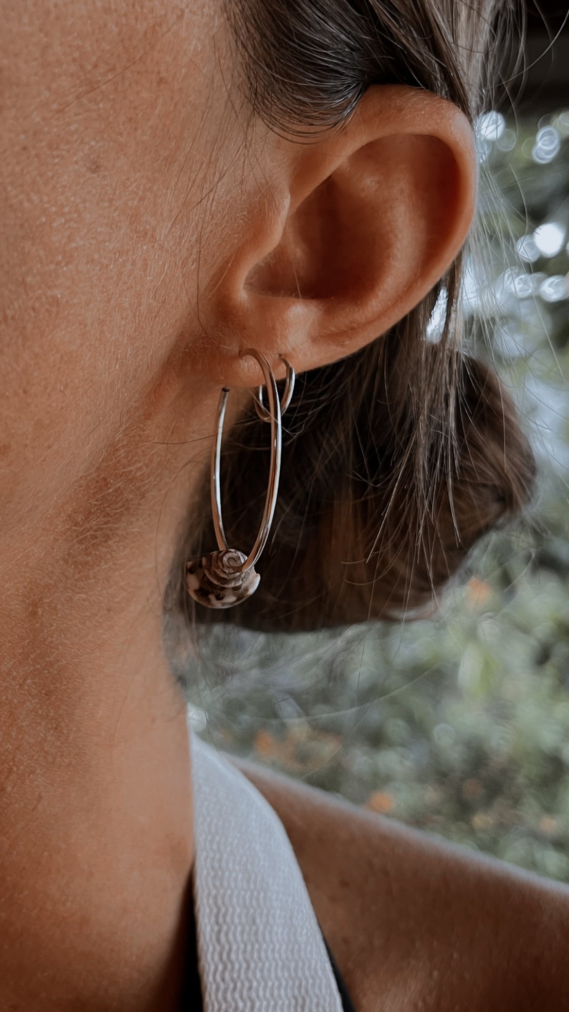 Beautifully Broken Puka Shell Hoops