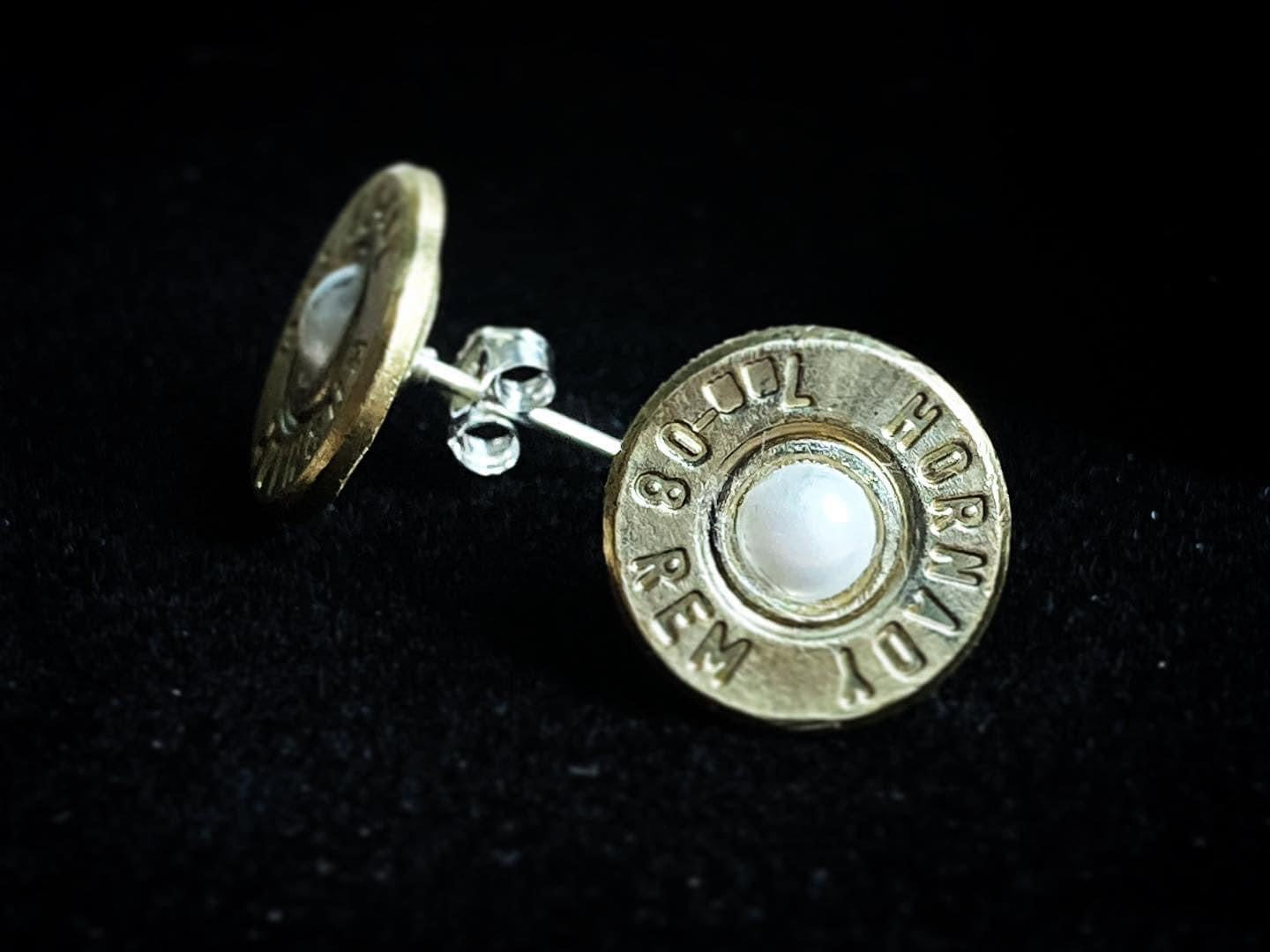 Recycled 7mm08 Pearl Stud Earrings