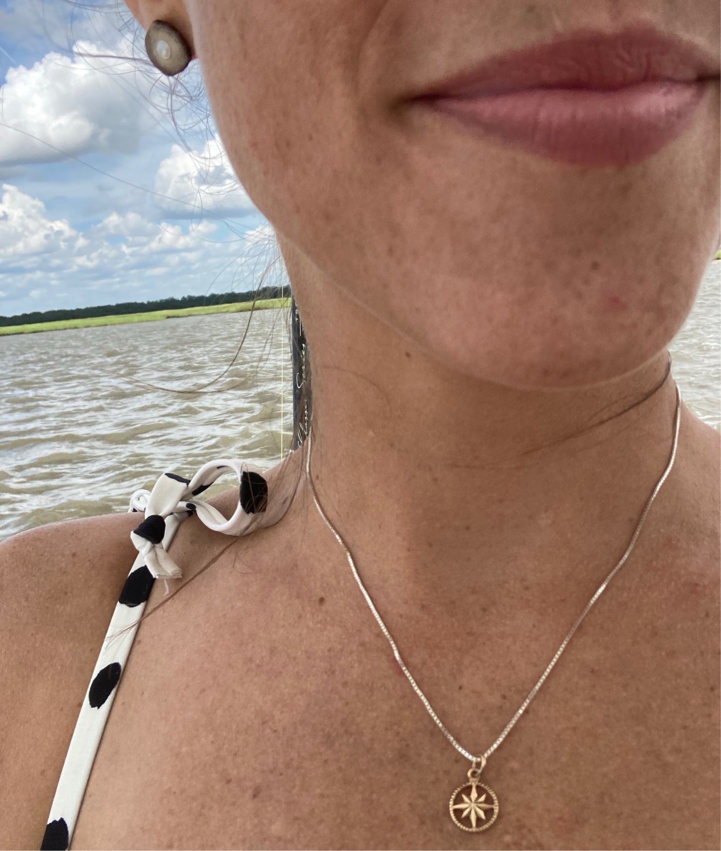 Signature Pearl Inlaid Antler Studs