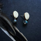whitetail antler + labradorite stud earrings ♢ rts