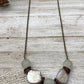 African Sea Glass + Mother Of Pearl Necklace