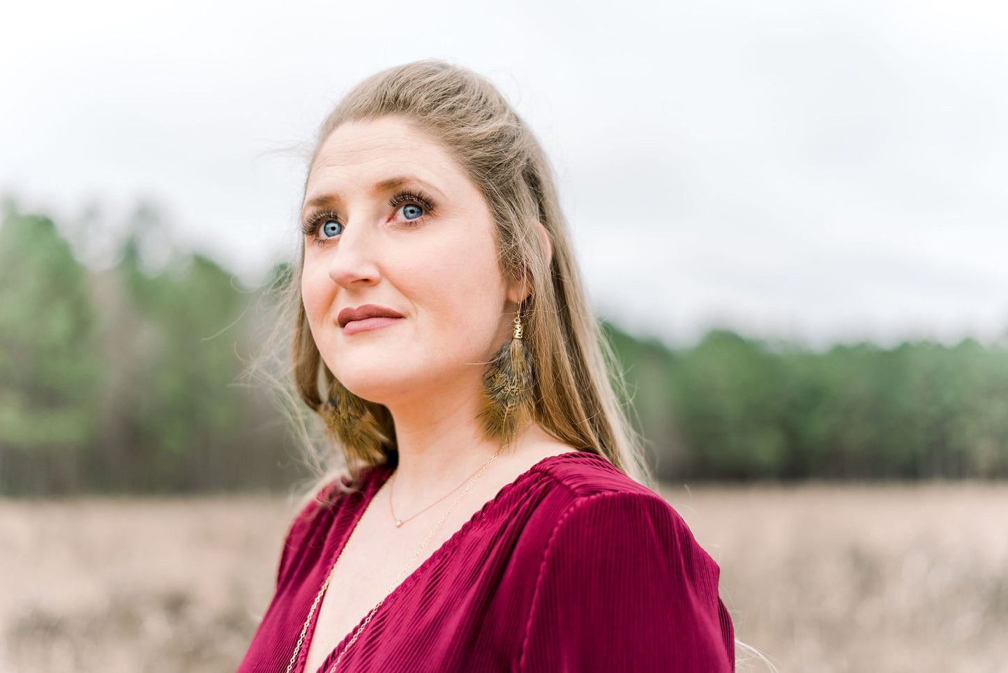 Feather Memorabilia Necklace + Earring Set