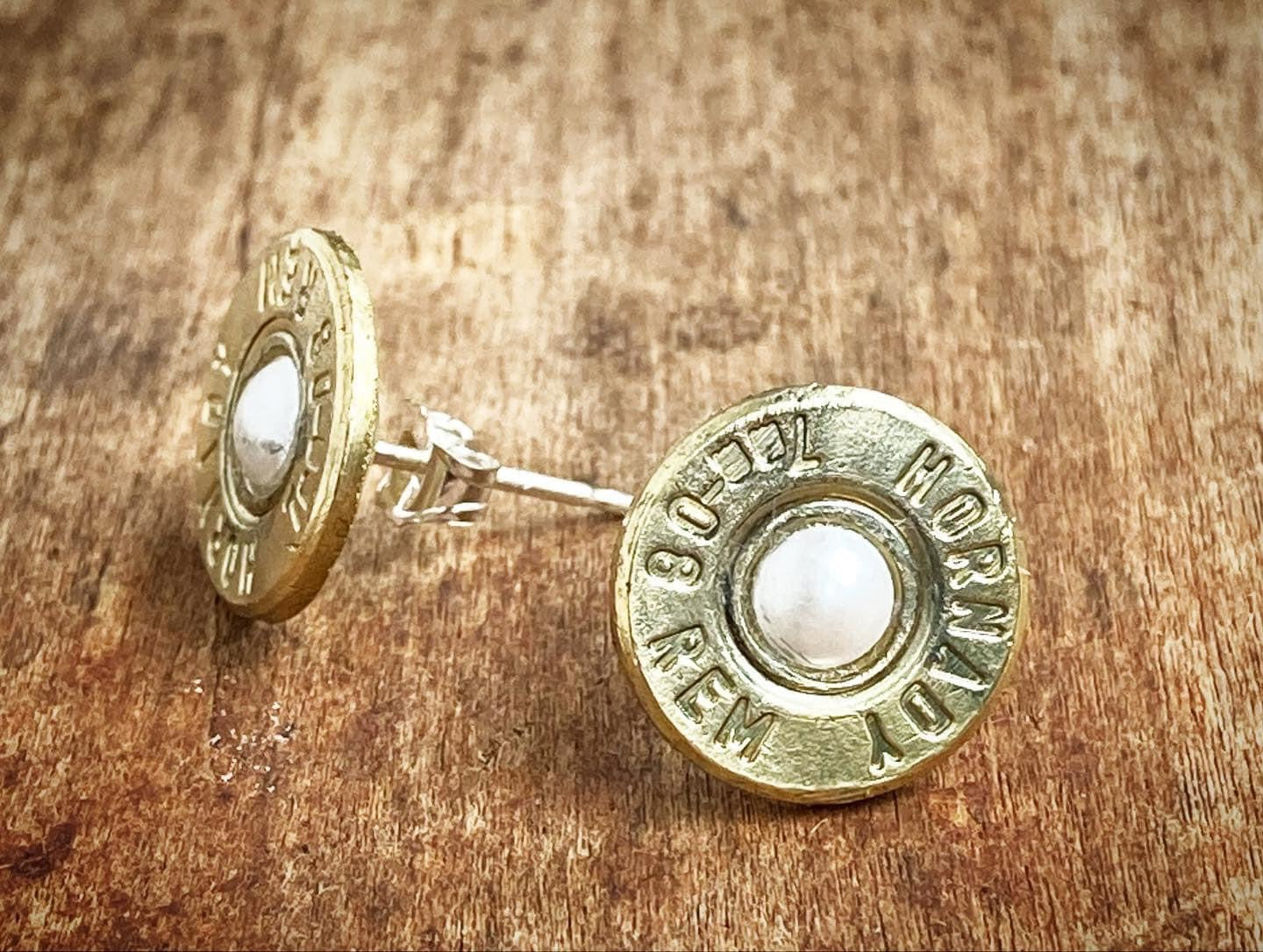 Recycled 7mm08 Pearl Stud Earrings