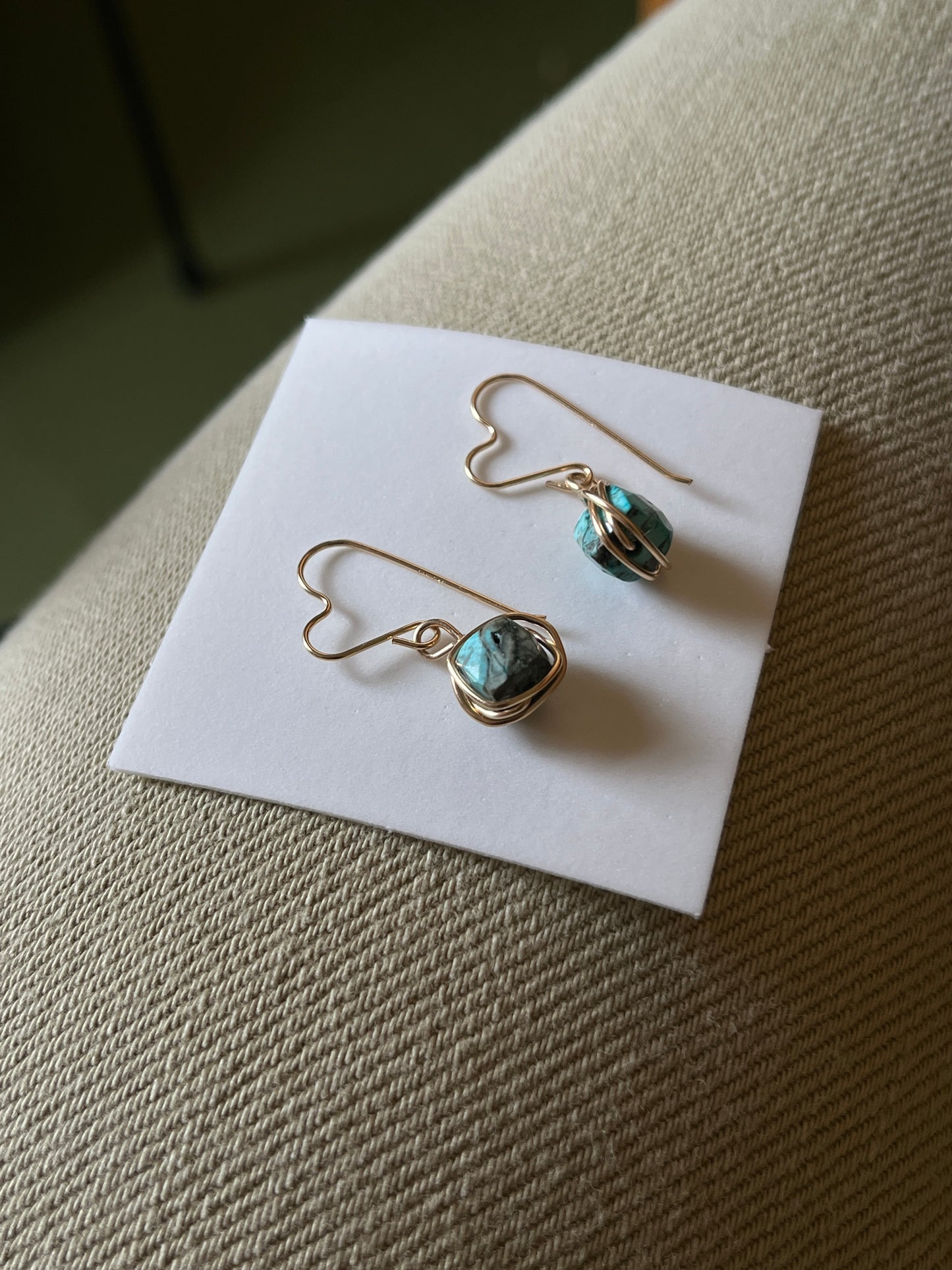 Turquoise Heart Earrings *rts