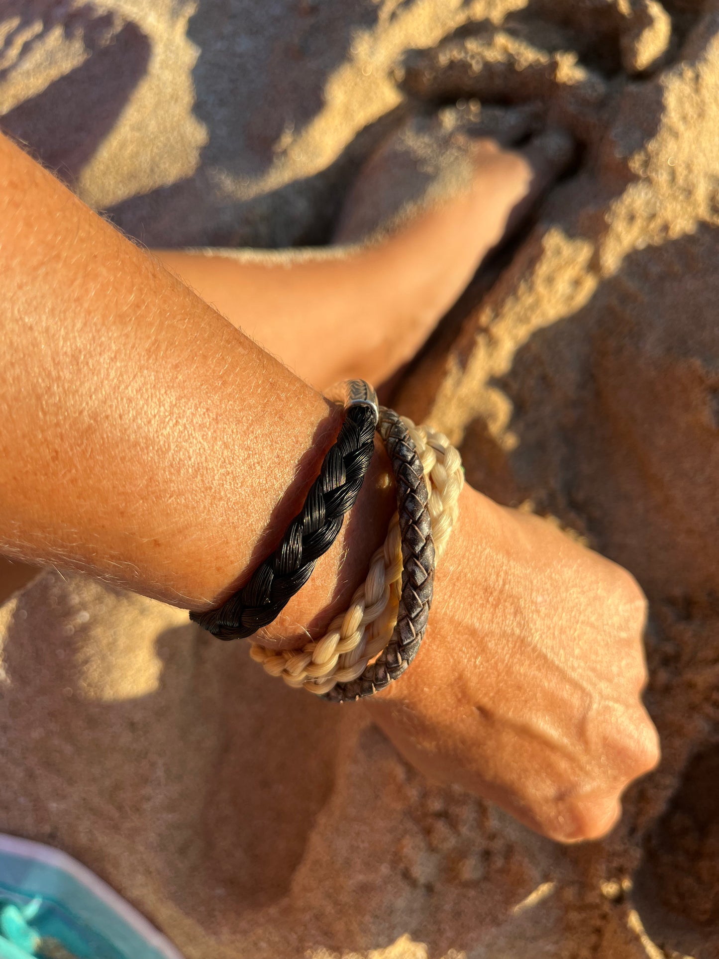 The Barn Jack Mini Double Wrap Horsehair Bracelet