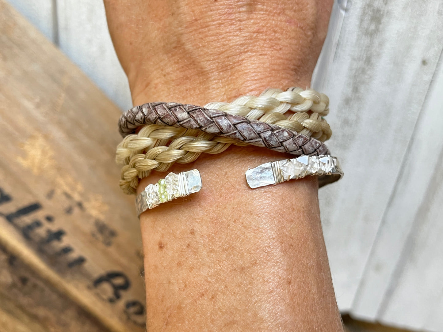 The Barn Jack Mini Double Wrap Horsehair Bracelet